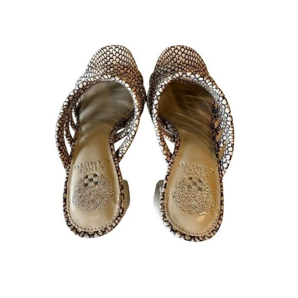 VINCE CAMUTO Women's Patrest Raffia Platform Mule Sandal Cream Size 7.5 - Picture 6 of 11